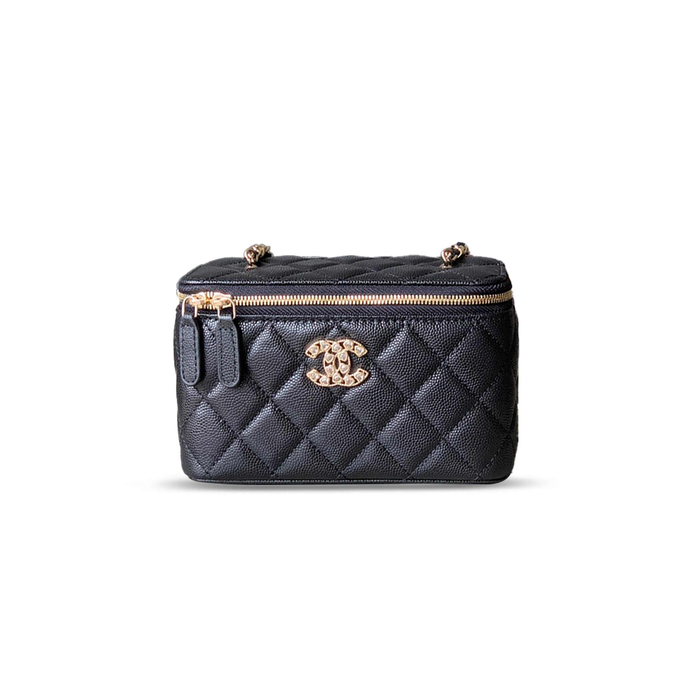 Ch*el 25p chain box bag caviar 296351 (17*9.5*8cm)